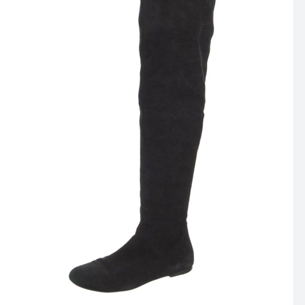 Marc Jacobs Black Suede Over the Knee flat boots Size 7